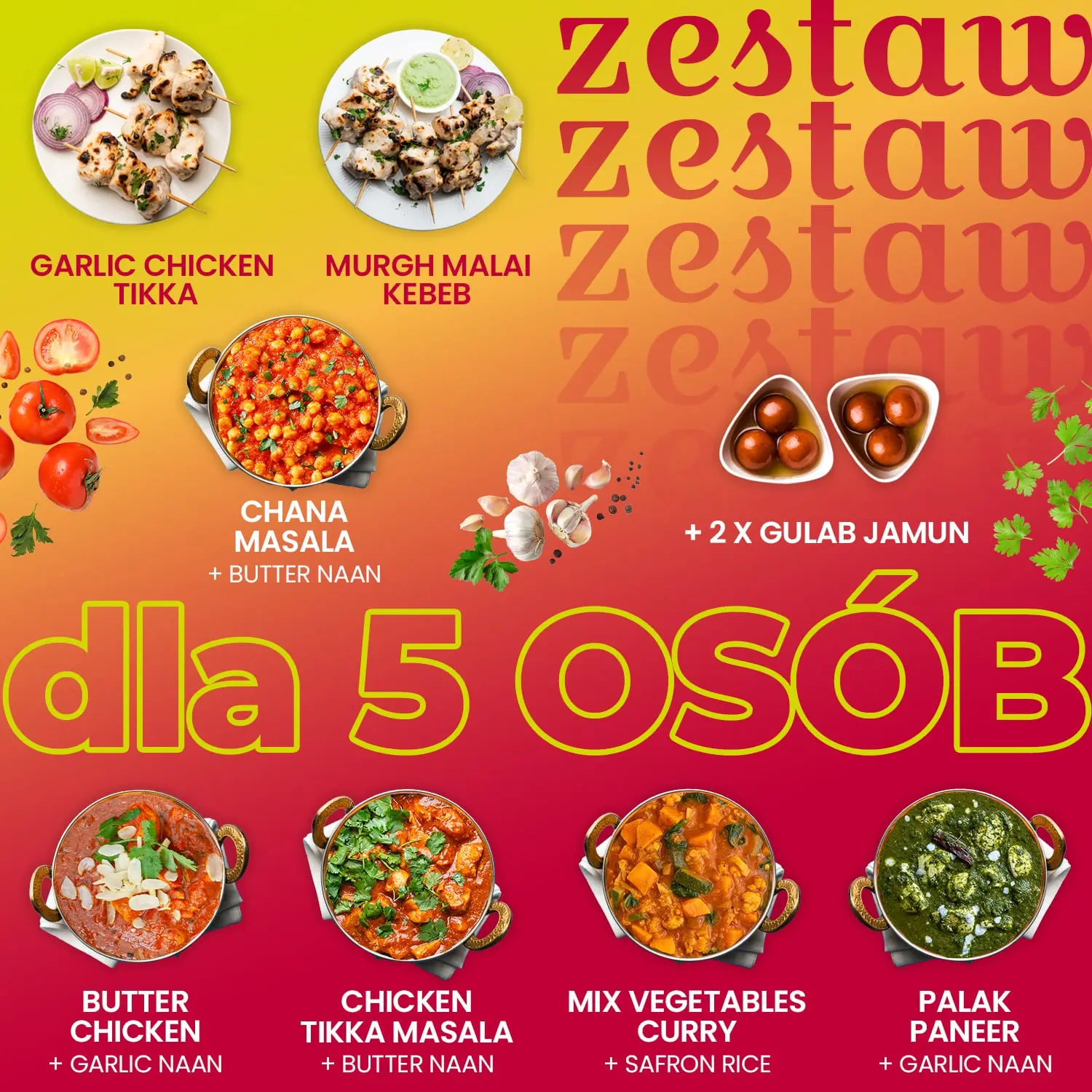 Zestaw dla 5 osób
